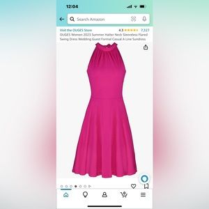 pink sleeveless dress